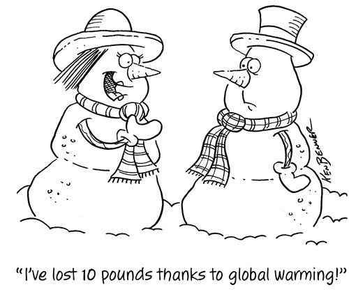 "I've lost 10 pounds thanks to global warming!"