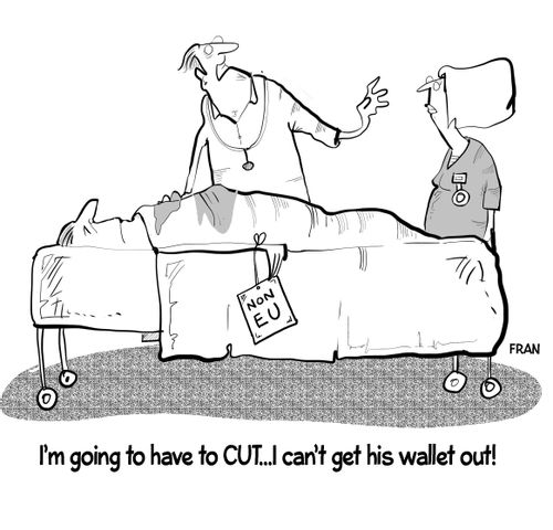 "I'm going to have to cut...I can't get his wallet out!"