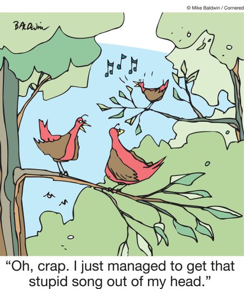 "Oh, crap. I just managed to get that stupid song out of my head."