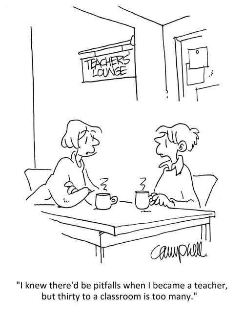 "I knew there'd be pitfalls when I became a teacher, but thirty to a classroom is too many."