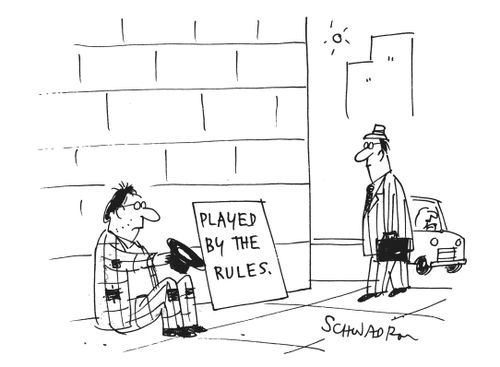 Destitute businessman: 'Played by the rules.'