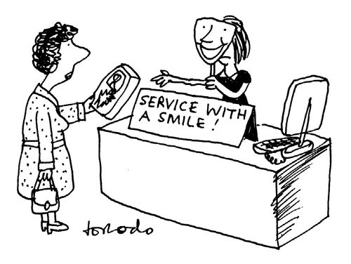 Service with a smile.