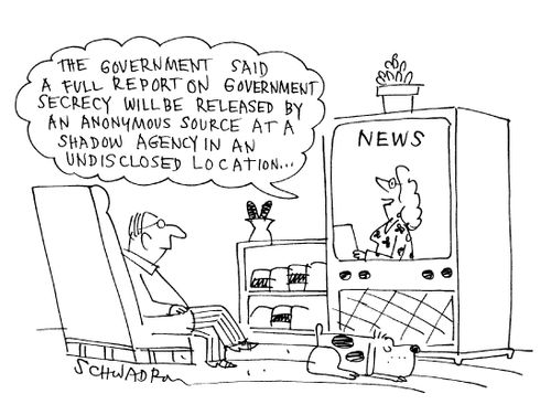 'The government said a full report would be released by an anonymous source at a shadow agency in an undisclosed location....'