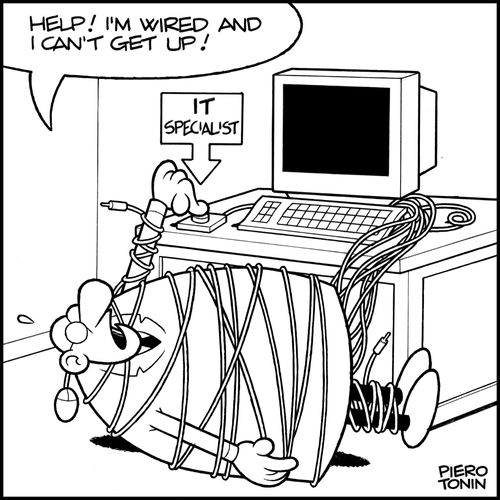 'Help! I'm wired and I can't get up!'