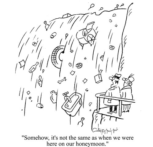 'Somehow it's not the same as when we were here on our honeymoon.'
