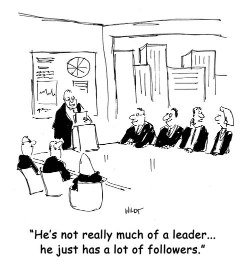 "He's not really much of a leader...he just has a lot of followers."