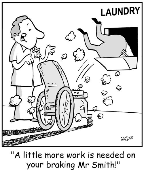 'Little more work needed on your braking Mr Smith!'