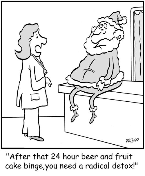 'After that 24 hour beer and fruit cake binge, you need a radical detox!'