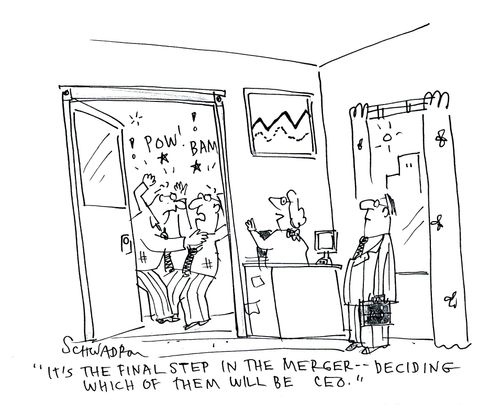'It's the final step in the merger...deciding which of the will be CEO.'