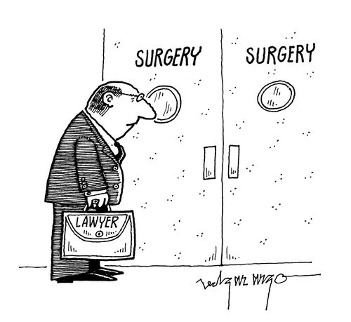 Surgery With Lawyer Waiting Outside.