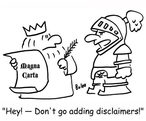 'Hey! -- Don't go adding disclaimers!'