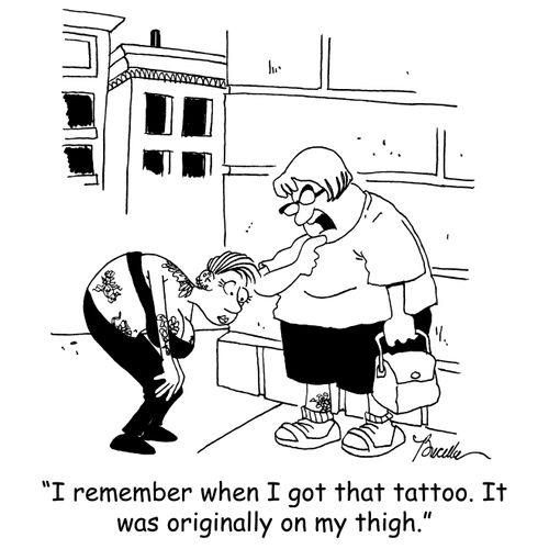 'I remember when I got that tattoo. It was originally on my thigh.'