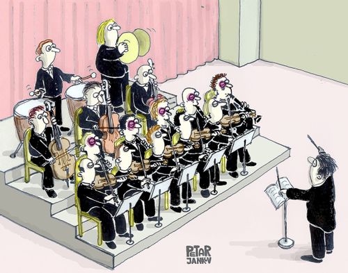 Don't sit next to the violinists.