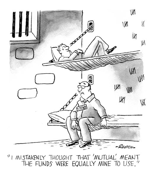 'I mistakenly thought that 'mutual' meant the funds were equally mine to use.'