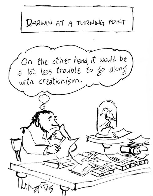 'Darwin at a turning point' ' On the other hand, it would be a lot less trouble to go along with creationism.'