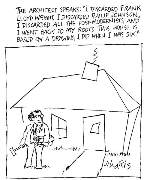 The architect speaks: '...I went back to my roots...this house is based on a drawing I did  when I was six.'