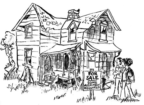 'For sale - some assembly required.'