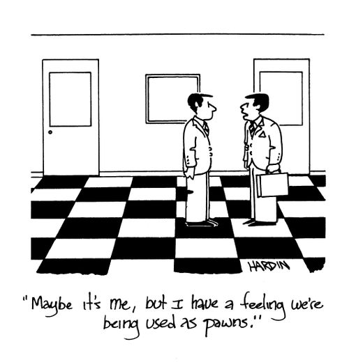 'Maybe it's me, but I have a feeling we're being used as pawns.'