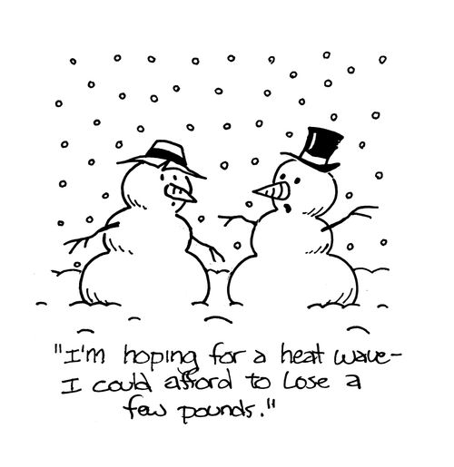 'I'm hoping for a heat wave - I could afford to lose a few pounds.'
