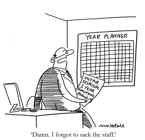 'Damn. I forgot to sack the staff.'