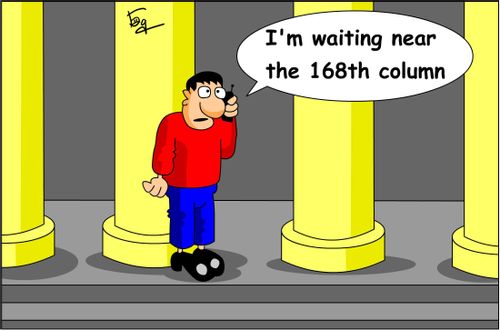 I'm waiting near the 168th column...