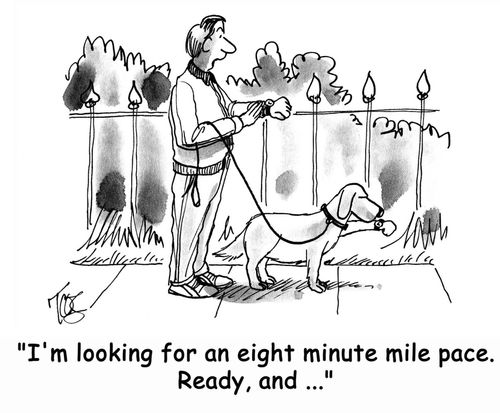 'I'm looking for an eight minute mile pace. Ready, and ...'