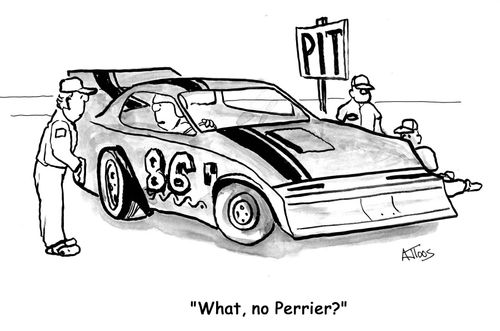 'What, no Perrier?'