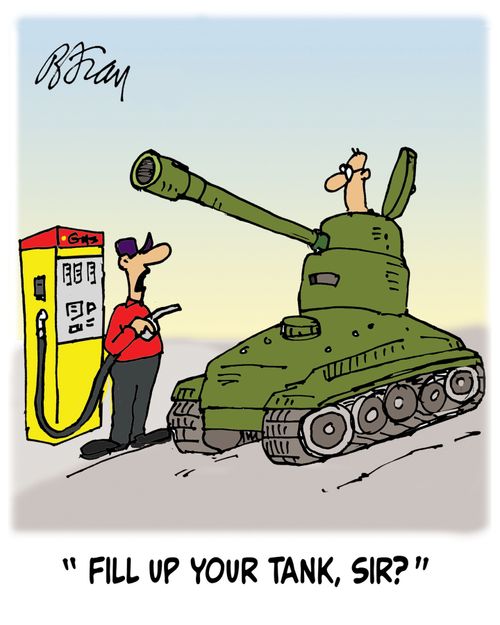 'Fill up your tank, sir?'