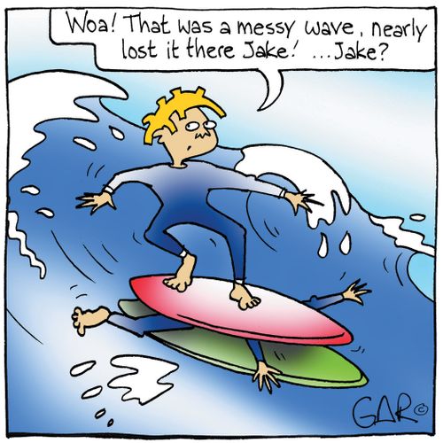 That was a messy wave, nearly lost it there Jake! ...Jake?
