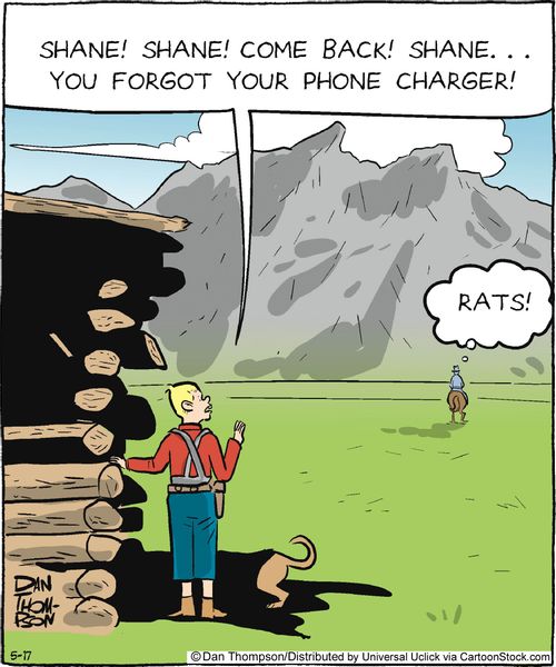 'Shane! Shane! Come back! Shane...You forgot your phone charger!'
