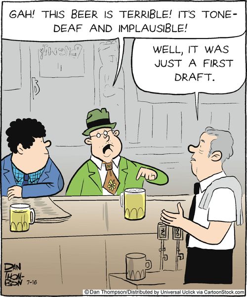 'Well, it was just a first draft.'