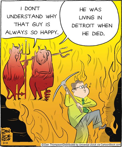 'I don't understand why that guy is always so happy.'
