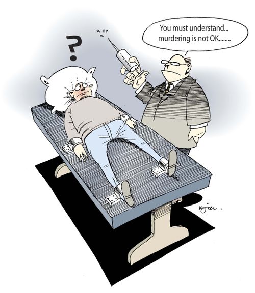 "You must understand murdering is not OK........"