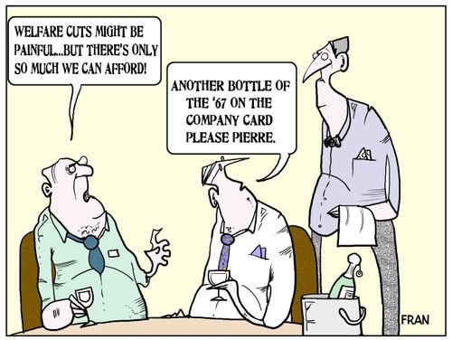 "Welfare cuts might be painful...but there's only so much we can afford!"