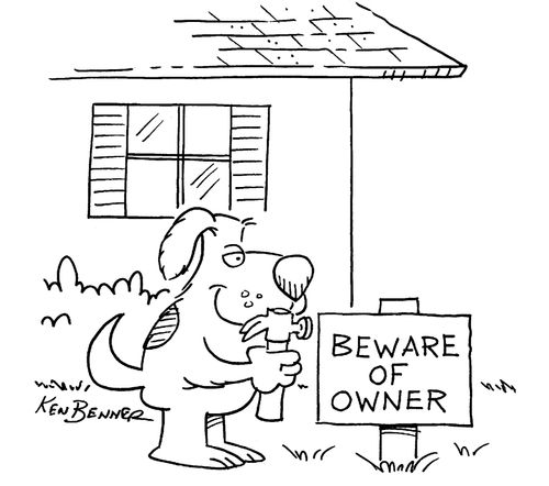 "Beware of owner."