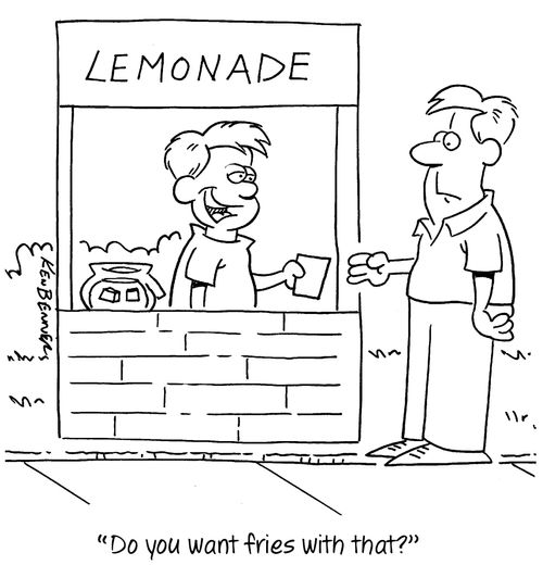 "Do you want fries with that?"