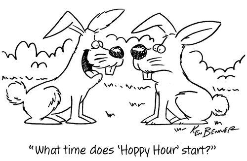 "What time does 'Hoppy Hour' start?"