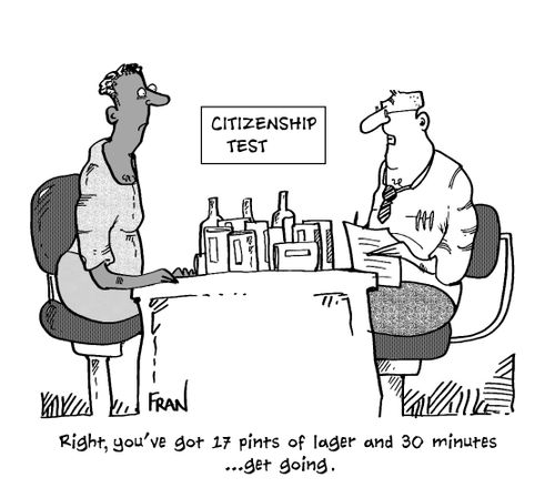 "Right, you've got 17 pints of lager and 30 minutes...get going."