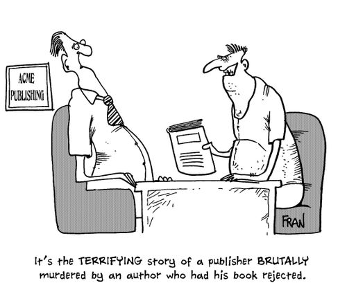"It's the terrifying story of a publisher brutally murdered by an author who had his book rejected."