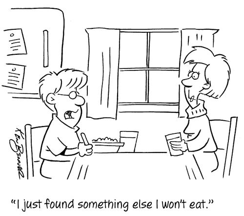"I just found something else I won't eat."