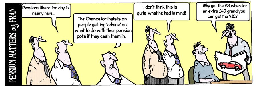 "The Chancellor insists on people getting 'advice' on what to do with their pension ports if they cash them in."
