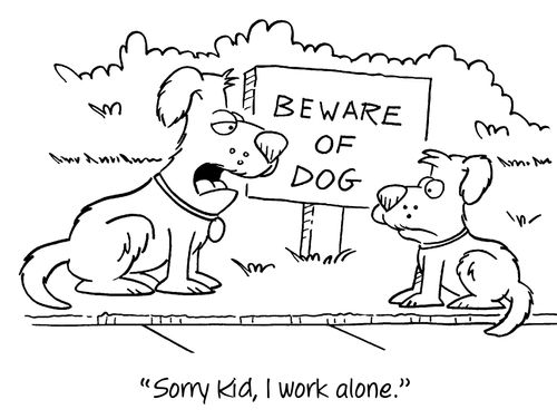 "Sorry kid, I work alone."