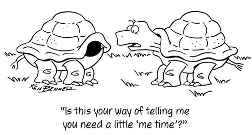 "Is this your way of telling me you need a little 'me time'?"