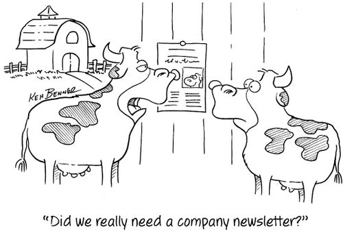 "Did we really need a company newsletter?"
