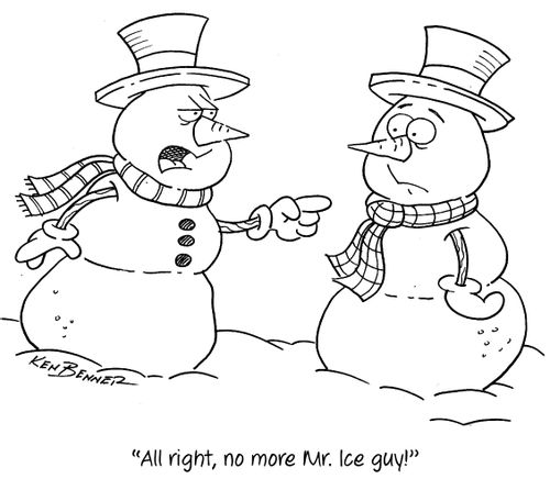 "All right, no more Mr. Ice guy!"