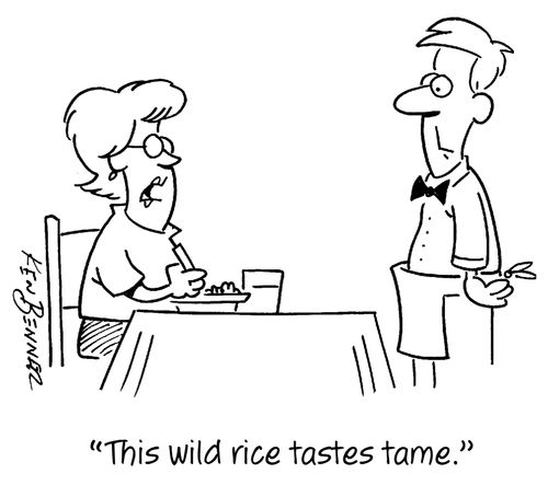 "This wild rice tastes tame."
