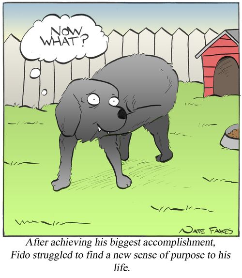 After achieving his biggest accomplishment, Fido struggled to find a new sense of purpose to his life.