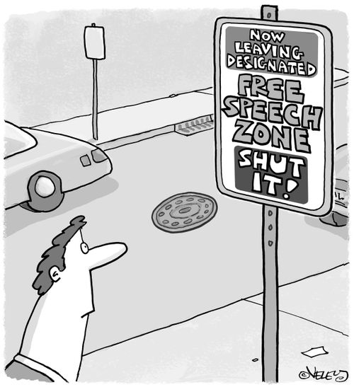 Now leaving designated Free Speech Zone. Shut it!