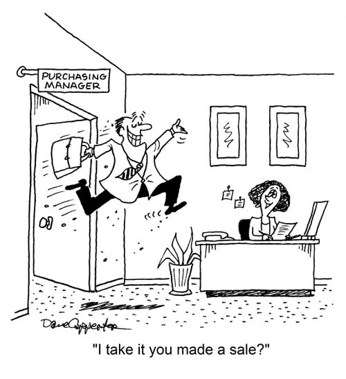 "I take it you made a sale?"