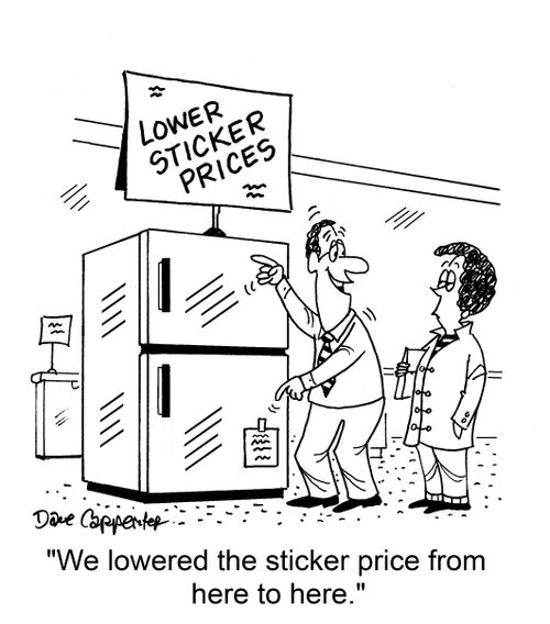 "We lowered the sticker price from here to here."